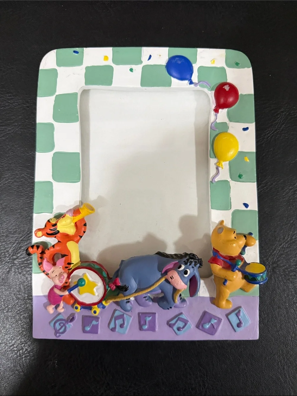 Winnie the Pooh Green Checkers Picture Frame - Kids